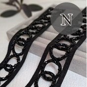 تصویر پنل تزیینی برای لباس رنگ مشکی 