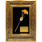 تصویر تابلو روکش طلا گل رز سایز بزرگ TGO002 