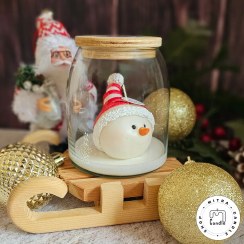 تصویر شمع حباب آدم برفی 