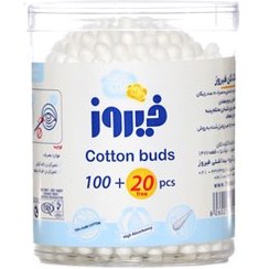 تصویر ژل گوش پاک کن 100 عددی فیروز Cotton Buds 100 Firooz