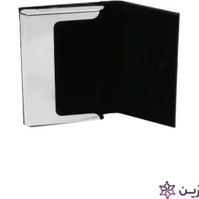 تصویر جاکارتی تبلیغاتی مگنتی نقره ای چرم ترمو رنگ مشکی G14 