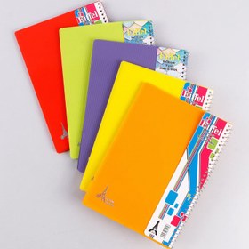 تصویر دفتر زبان 2 خط سیمی 50 برگ ایفل Eiffel Notebook 50 Sheets