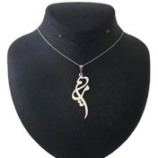 تصویر گردنبند زنانه طرح مریم نقره ای 