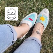 تصویر گیوه گلدوزی شده طرح ماهی زیره میکرو آلن - 36 give