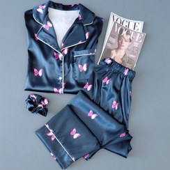 تصویر لباس خواب ساتن بلوز شلوار گوچی سایز ۴۴-۴۶ 