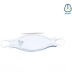 تصویر ماسک سه بعدی کودک ثنا سفید بسته ۱۰ عددی Sana white three-dimensional baby mask pack of 10