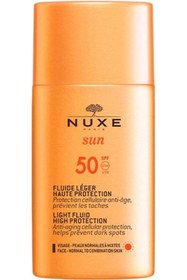 تصویر ضد آفتاب صورت اورجینال برند Nuxe مدل Sun Light Fluid Spf50 50ml کد 719114678 