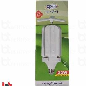 تصویر لامپ فوق کم مصرف دکوراتیو پره ای 30 وات زمان نور Zaman Noor 30W Fanblade LED Lamp