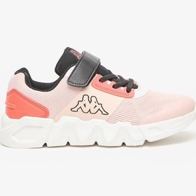 تصویر کفش ورزشی بافت‌دار دخترانه با بست چسبی برند kappa Girls' Textured Sports Shoes with Hook and Loop Closure