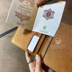 تصویر کیف پاسپورت + مدارک چرم کد ۰۲۶۰ 