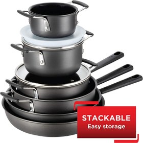 تصویر ست قابلمه و تابه 12 تکه نچسب تفال مدل T-fal Anodized cookware- ارسال 15 الی 20 روز کاری 