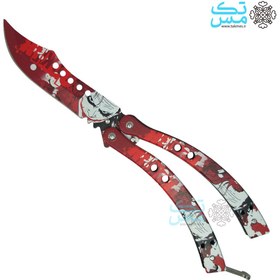 تصویر چاقوی پروانه ای جوکر سایز بزرگ (22 سانتی) 001 butterfly knife 