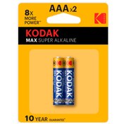 تصویر باتری نیم قلمی کداک 2 عددی مکث ( kodak aaa max super ) - جعبه ی 12 تایی 