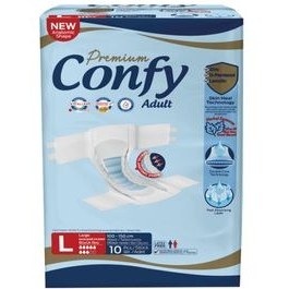 تصویر پوشک بزرگسال مدل Large بسته 10 عددی کانفی Confy adult diapers, Large model, pack of 10