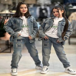 تصویر ست 3 تکه کت و شلوار وتیشرت اسپرت تکه دوزی-1281 