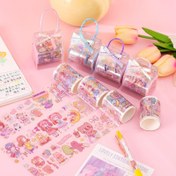 تصویر چسب واشی شفاف دو عددی طرح دخترانه کد SZ59 