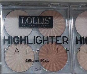 تصویر _پالت هایلایتر 4رنگ گلو کیت لولیس Highlighter Palette Glow Kit LOLIIS