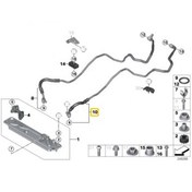 تصویر لوله خنک کننده خروجی بی ام و X6 سال های 2010 تا 2014 (اورجینال) - 17217600974 