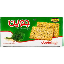تصویر بیسکویت جوین آرد جو با تزئین کنجد و شوید گرجی 500 گرم 