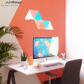 تصویر پنل روشنایی مثلثی هوشمند 9 تکه نانولیف Nanoleaf Shapes Triangles Starter Kit (9 Panels) 