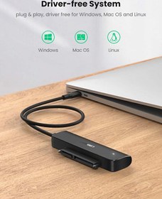 تصویر تبدیل USB 3.1 به پورت ساتا برند UGREEN مدل 70610 UGREEN 70610 USB 3.1 to SATA Converter cable