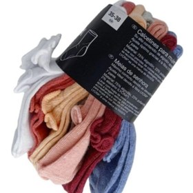 تصویر پک هفت عددی جوراب اسمارا فانتزی جنس نخ - 35_38 Pack of seven esmara socks