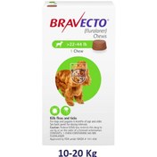 تصویر قرص ضدکک و کنه براوکتو آمریکایی مخصوص وزن 10تا20 کیلویی bravecto