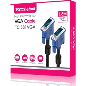 تصویر کابل VGA تسکو مدل TC 581 به طول ۱.۸ متر 