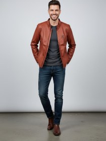 تصویر کاپشن چرم مردانه اسپرت | استایل شیک و خاص پاییزی و زمستانی 