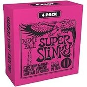 تصویر Ernie Ball Super Slinky Nickel Wound سیم های گیتار الکتریک Amazon Exclusive 4-pack - 9-42 Gauge Ernie Ball Super Slinky Nickel Wound Electric Guitar Strings Amazon Exclusive 4-Pack - 9-42 Gauge