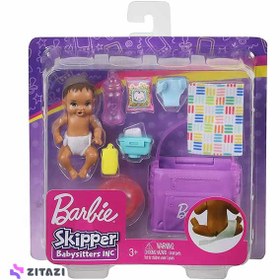 تصویر عروسک باربی نوزاد همراه با پوشک مدل Barbie Skipper Baby sitters - زمان ارسال 15 تا 20 روز کاری 