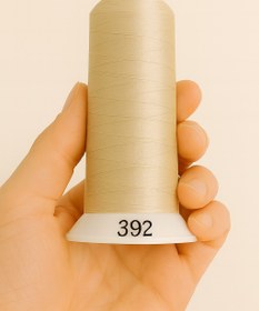 تصویر نخ گلدوزی پلی‌استر مارکفیل کد 392 رنگ بژ دودی روشن Markfield Polyester Embroidery Yarn Code 392 Light Smoked Beige Color
