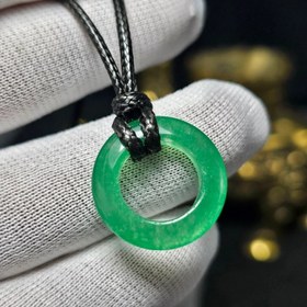 تصویر آویز گردنبند سنگ جید معدنی کد 35899 