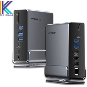 تصویر هابUSB-C to DP/HDMI x 2/USB 3.2 Gen 2 Type-C/USB 3.2 Gen 2 Type-A x 2 