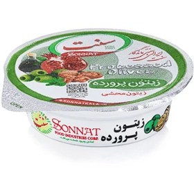 تصویر زیتون پرورده ویژه ملس ظرف vipتعداد درکارتن72عدد 