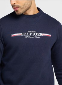 تصویر سوئیشرت یقه گرد با لوگو برند Tommy Hilfiger Logo Crew Neck Sweatshirt