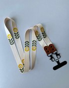 تصویر آویز موبایل کراس بادی«طرح گل زرد سه برگ» 