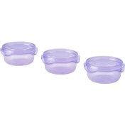 تصویر ست ۳ تایی ظرف نگهداری غذا ایکیا مدل PRUTA رنگ یاسی 