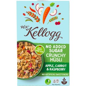 تصویر موسلی کرانچی با سیب ، هویج و رزبری ( بدون شکر افزوده ) ۳۸۰ گرم کلاگز – kellogg’s 