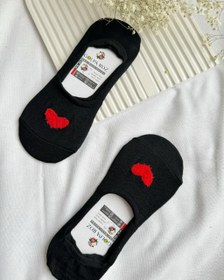 تصویر پاپوش مشکی قلبی socks