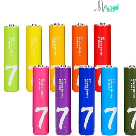 تصویر باتری قلم و نیم‌قلم آلکالاین رنگین کمانی شیائومی Mi Alkaline Battery Z15- Z17