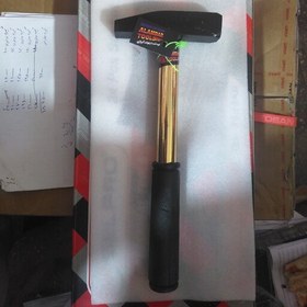 تصویر چکش فولادی مهندسی دسته طلایی 500 گرمی ALAMDAR TOOLS ساخته شده از فولاد آلیاژی 