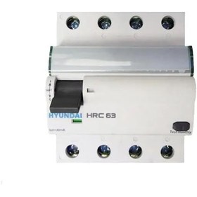 تصویر کلید محافظ جان (RCCB) چهارپل 40 آمپر هیوندای مدل HRC ا HRC63 _. 40A. 30ma HRC63 _. 40A. 30ma