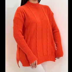 تصویر بلوز بافت گره ای تینا فری سایز ۳۶ تا ۴۶ - قرمز 