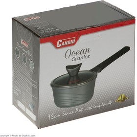 تصویر قابلمه تکدسته سایز 16 گرانیت کاندید مدل اوشن رنگ Candid Granite Single Handle Pot Model Ocean Size 16