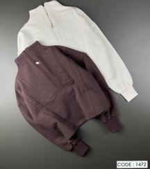 تصویر دورس داخل کرکی نیم زیپ زنانه- کد 1472 