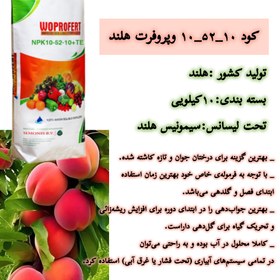 تصویر کود NPK 10-52-10 وپروفرت هلند وزن ۲ کیلوگرم 