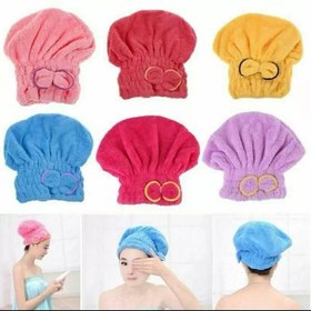 تصویر حوله کلاهی پولیشی نانو وارداتی 