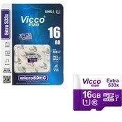 تصویر کارت حافظه ظرفیت 16 گیگابایت microSDHC ویکو من مدل Extre 533سرعت 80MBps ظرفیت 16 گیگابایت 