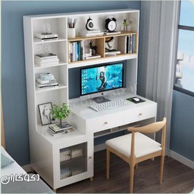 تصویر میز تحریر دکوکاران مدل MTK111 با کتابخانه 